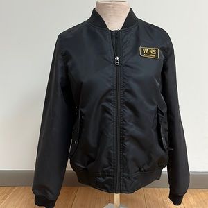 Vans bomber jacket, size small, black